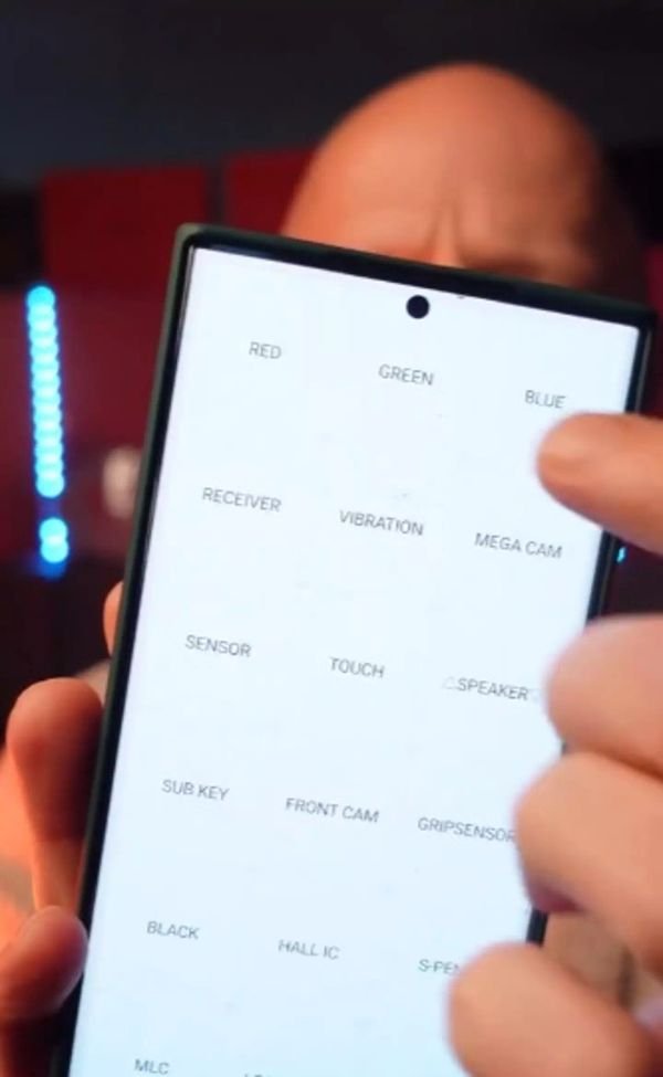 The hack brings up a secret diagnostics menu.